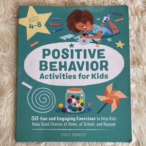Positive Behavior Activities for Kids Book - Teal Cover. Ages 4-8